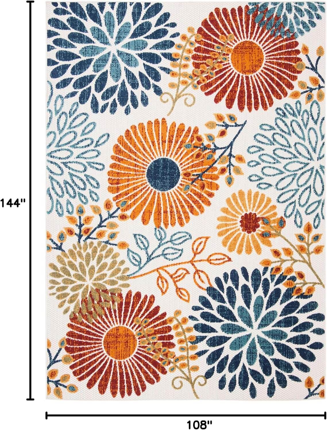 washable floral area rug