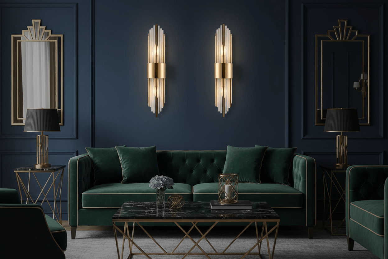 Crystal Wall Sconces Set of 2