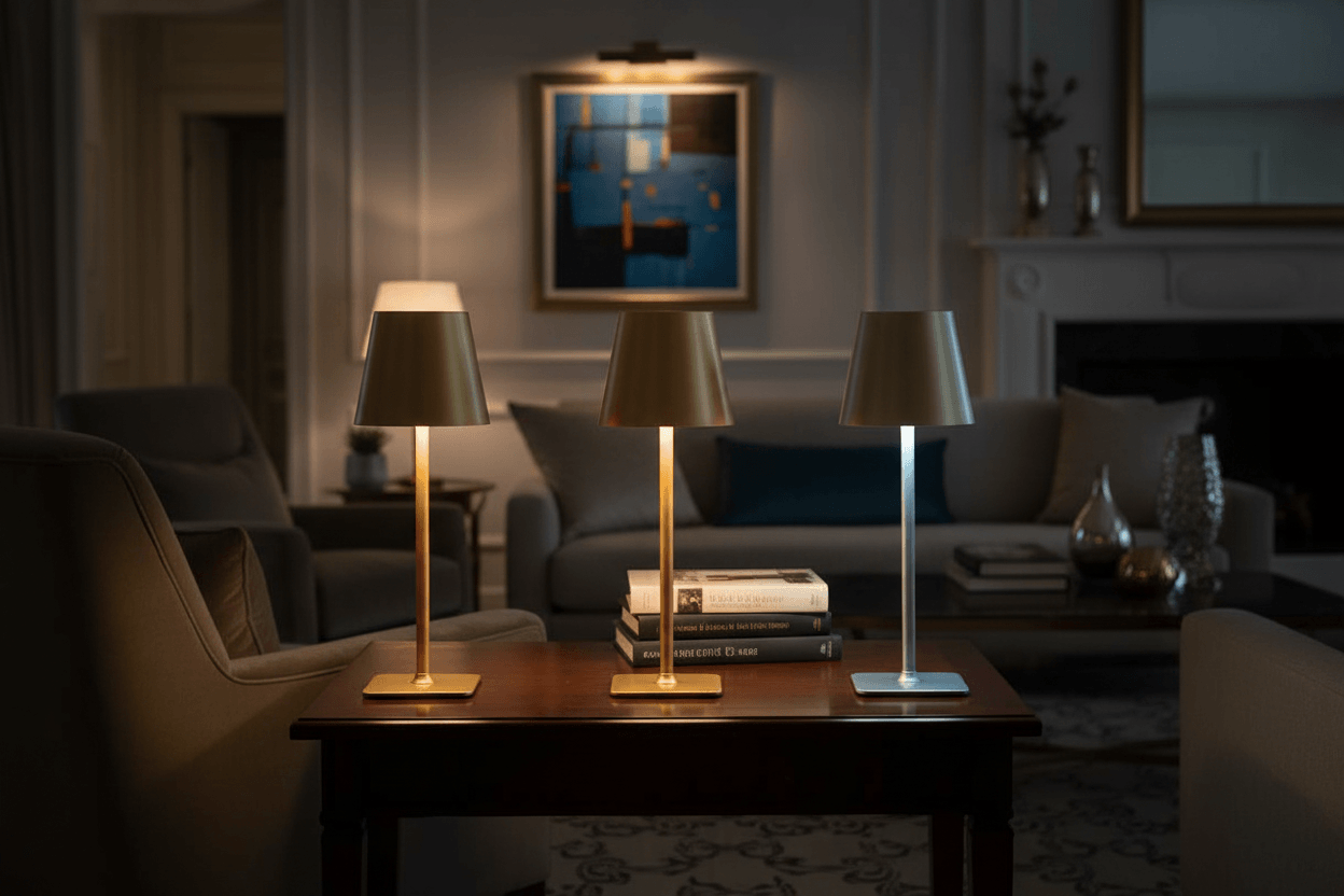 Gold Cordless Table Lamps