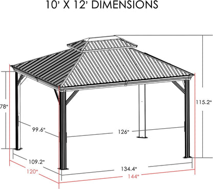 Kozyard Alexander Hardtop Gazebo