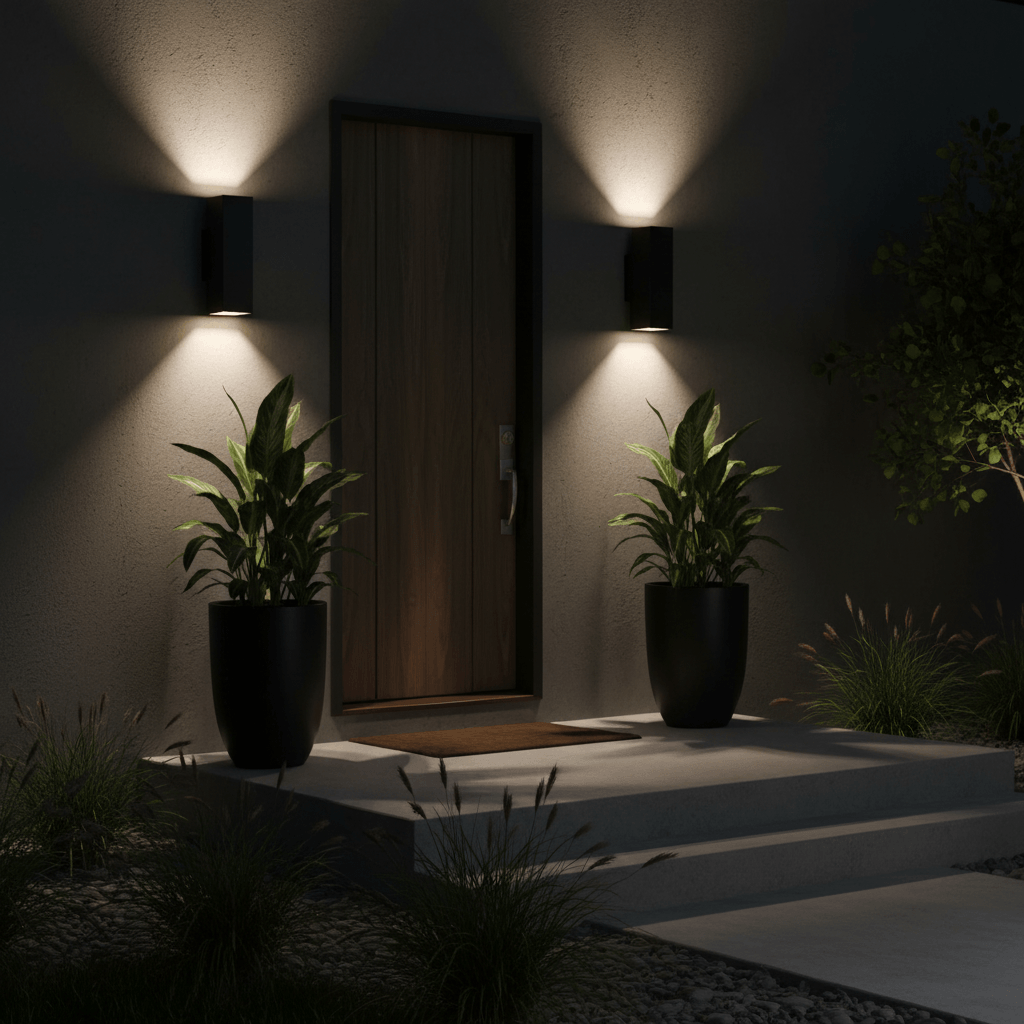 Black LED Up and Down Wall Sconces