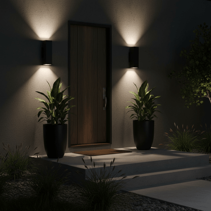 Black LED Up and Down Wall Sconces