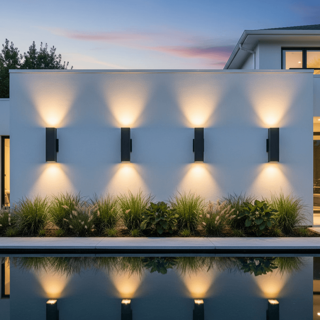 Black LED Up and Down Wall Sconces