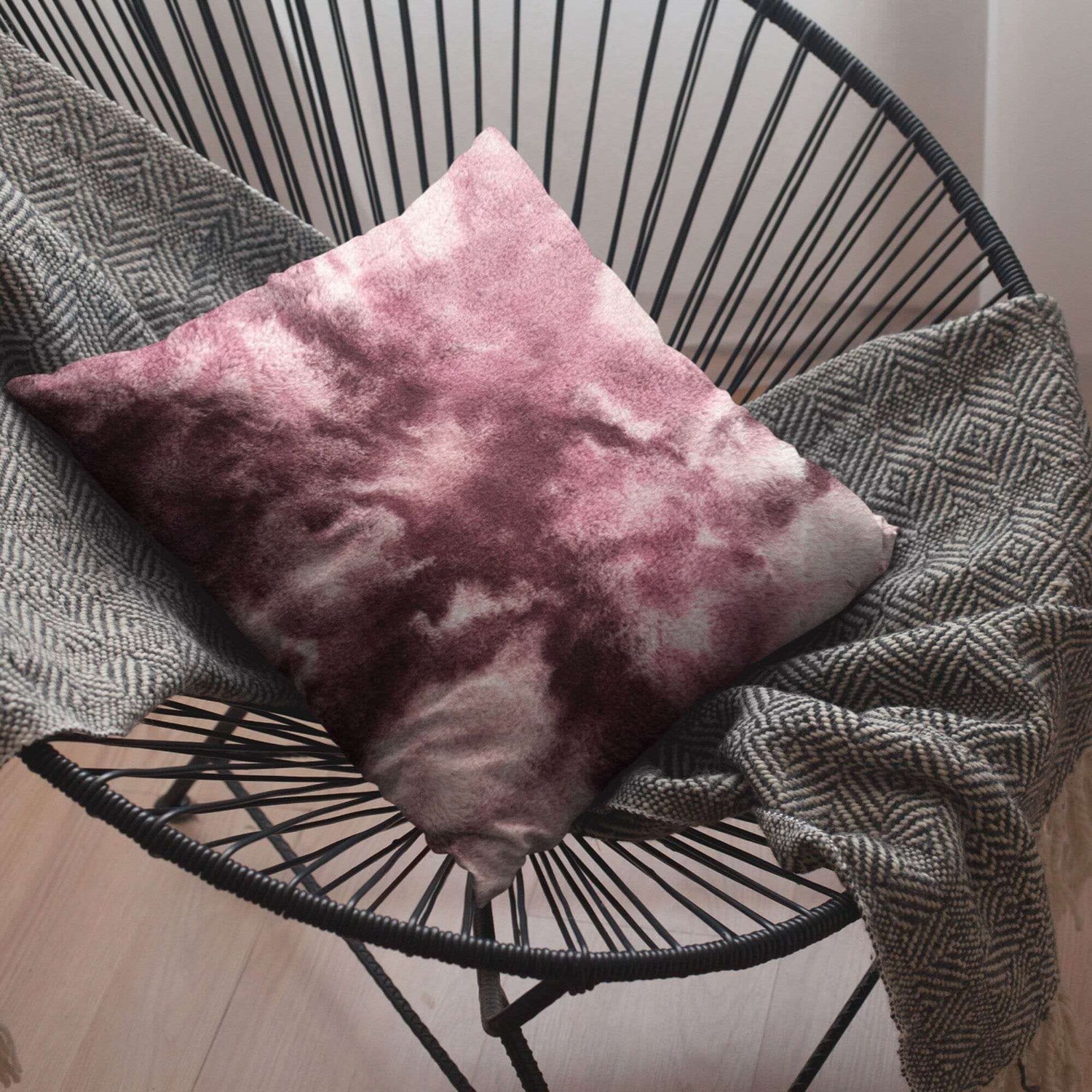 Indulge in Luxury with the Plutus Rose Faux Fur Throw Pillow - Perfect for Your Cozy Retreat