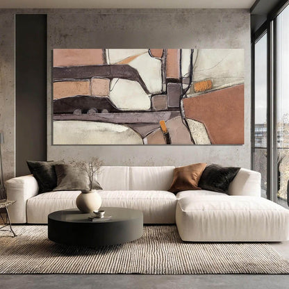 Elevate Your Space with Stunning Large Grey Abstract Canvas Art - Perfect for Living Rooms, Bedrooms, and Offices, 24" x 48"