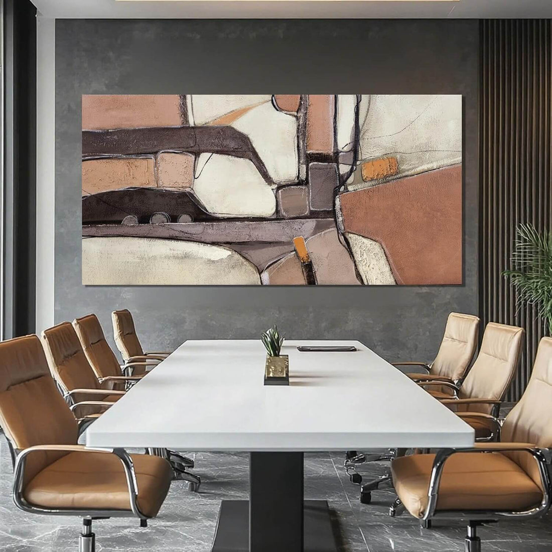 Elevate Your Space with Stunning Large Grey Abstract Canvas Art - Perfect for Living Rooms, Bedrooms, and Offices, 24" x 48"