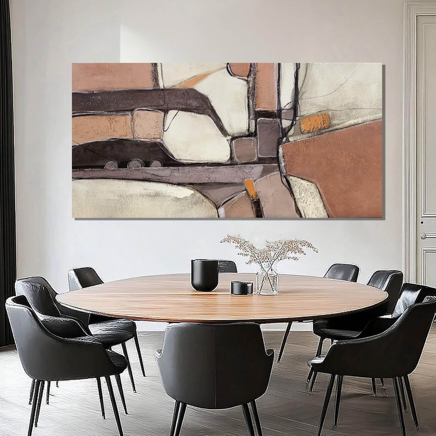Elevate Your Space with Stunning Large Grey Abstract Canvas Art - Perfect for Living Rooms, Bedrooms, and Offices, 24" x 48"