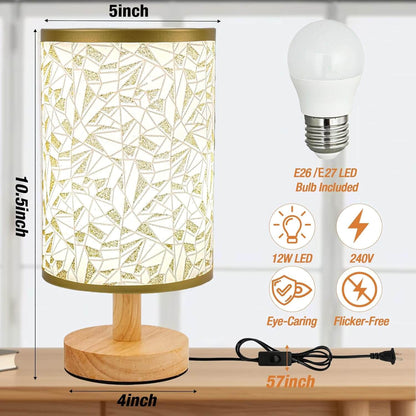 Chic Rose Gold Desk Lamp with Flaxen Shade - Perfect for Bedrooms, Offices, and Nightstands