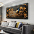 Gold Peacock Canvas Wall Art