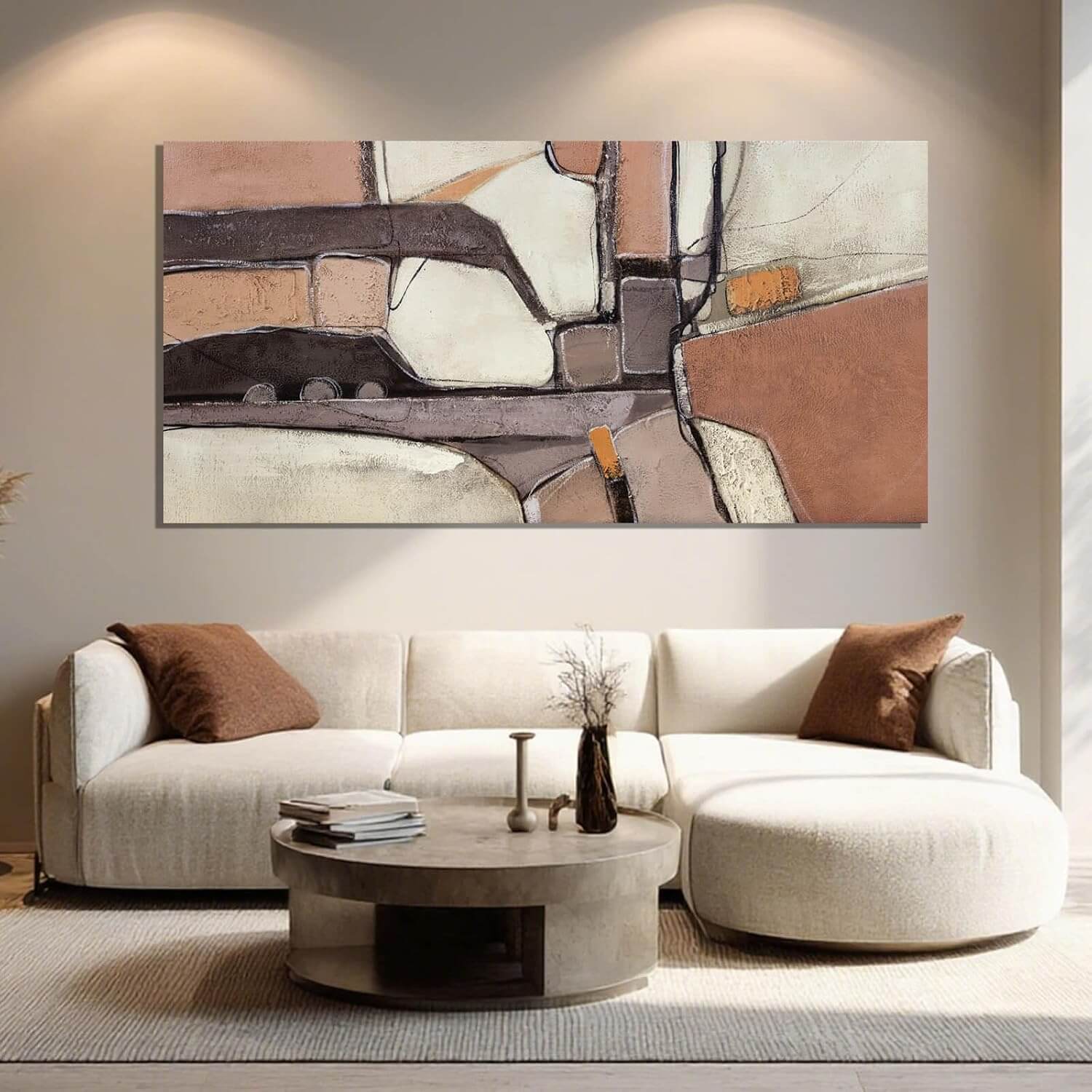 Elevate Your Space with Stunning Large Grey Abstract Canvas Art - Perfect for Living Rooms, Bedrooms, and Offices, 24" x 48"
