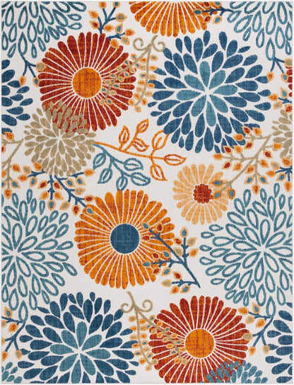 washable floral area rug