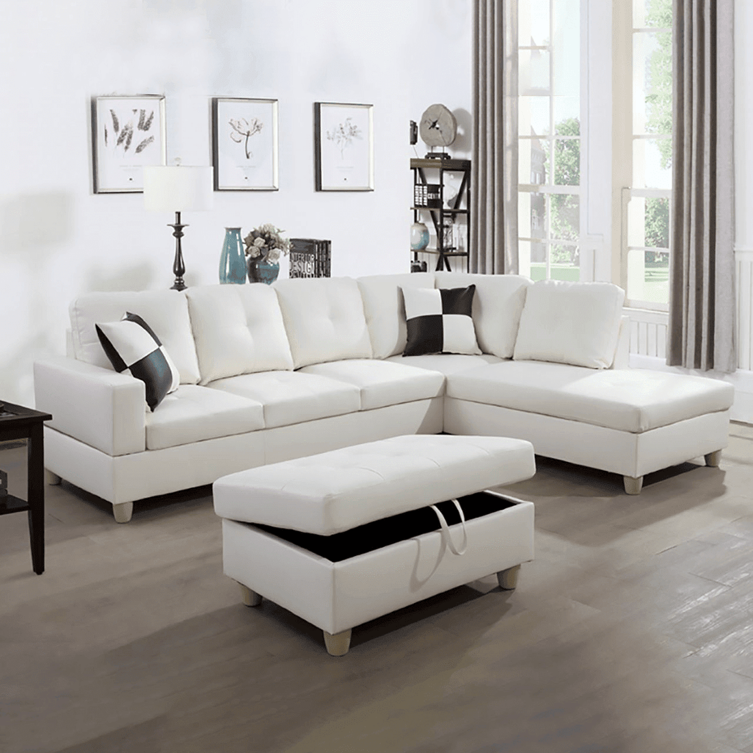 L-Shaped Convertible Sectional Sofa