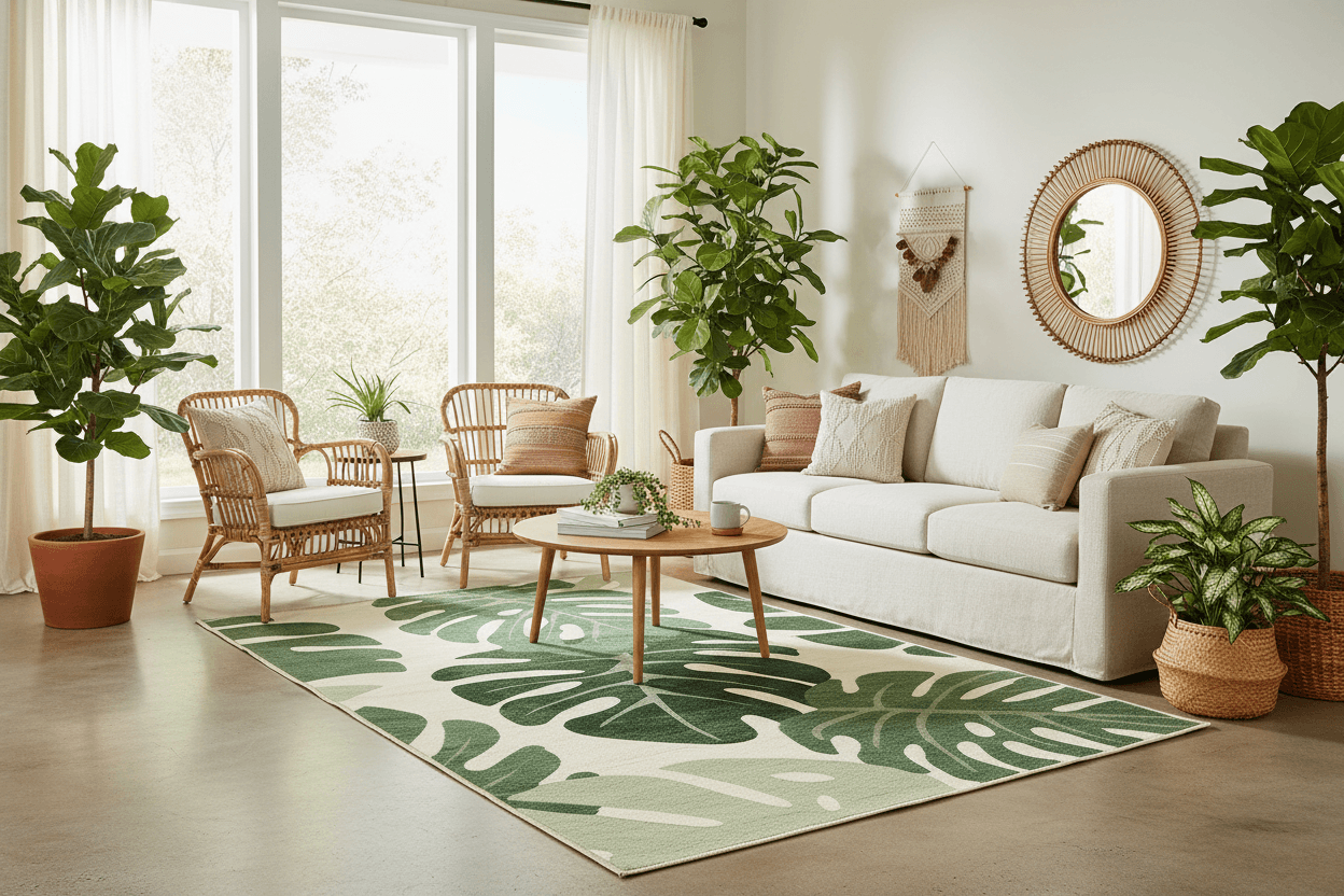 Leaf Indoor Outdoor Area Rug