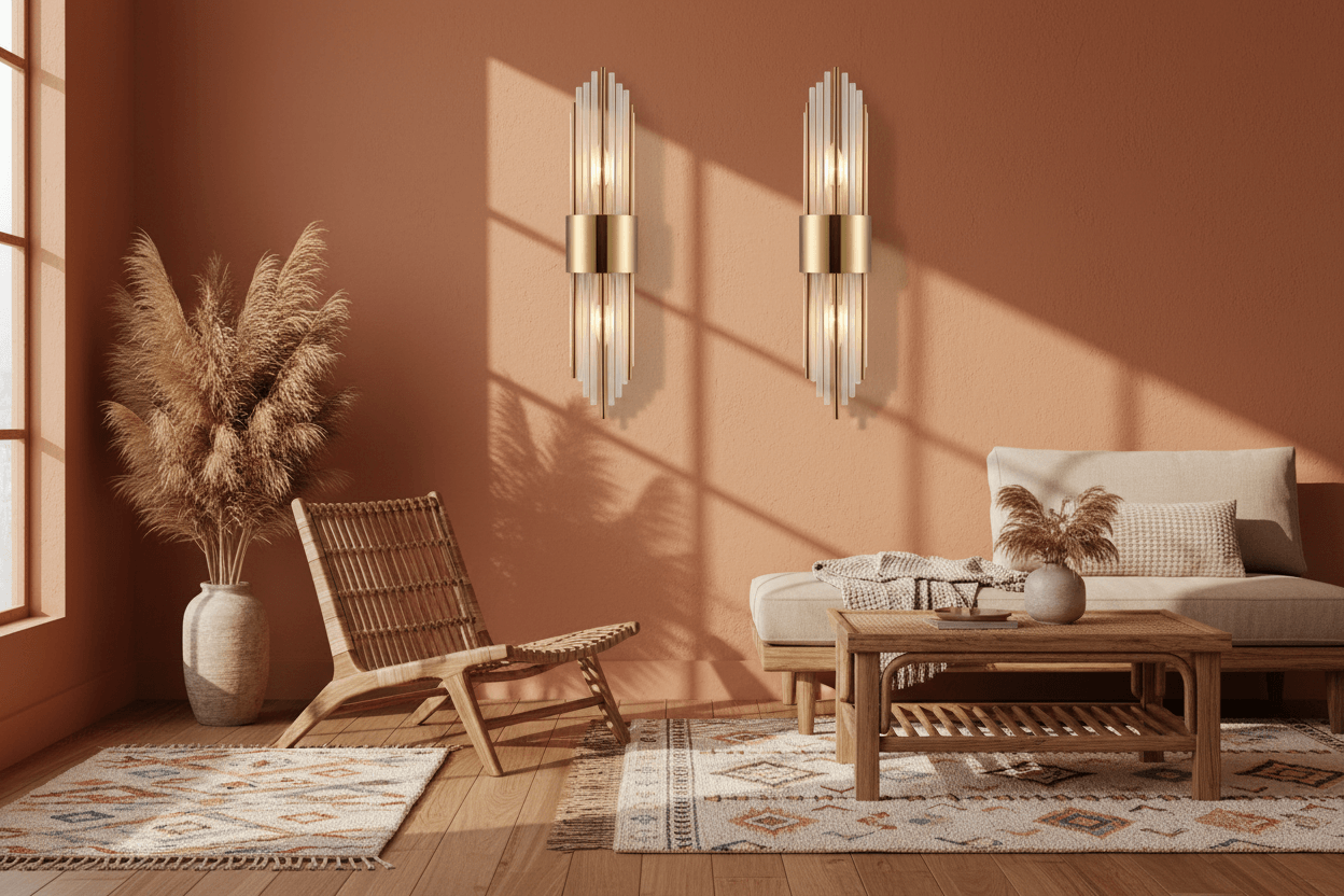 Crystal Wall Sconces Set of 2