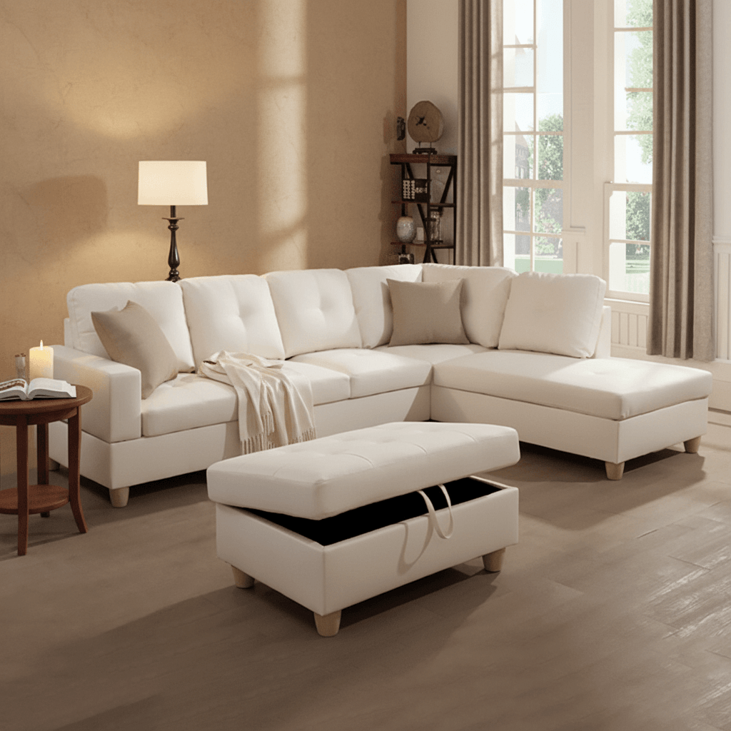 L-Shaped Convertible Sectional Sofa