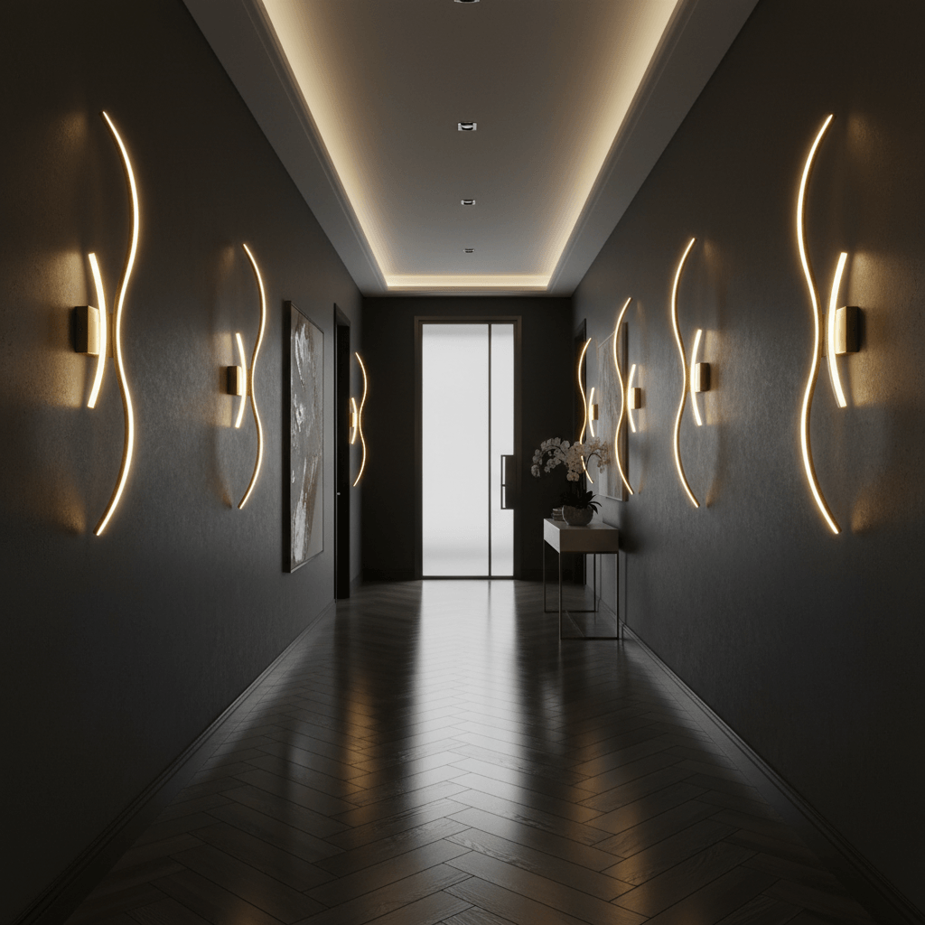 Modern Gold LED Wall Sconces