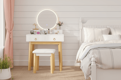 White Makeup Vanity Desk