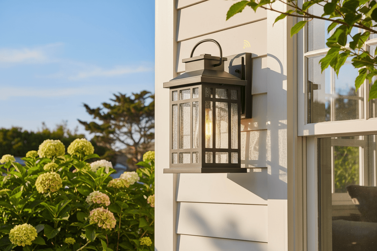 dusk to dawn outdoor wall sconce
