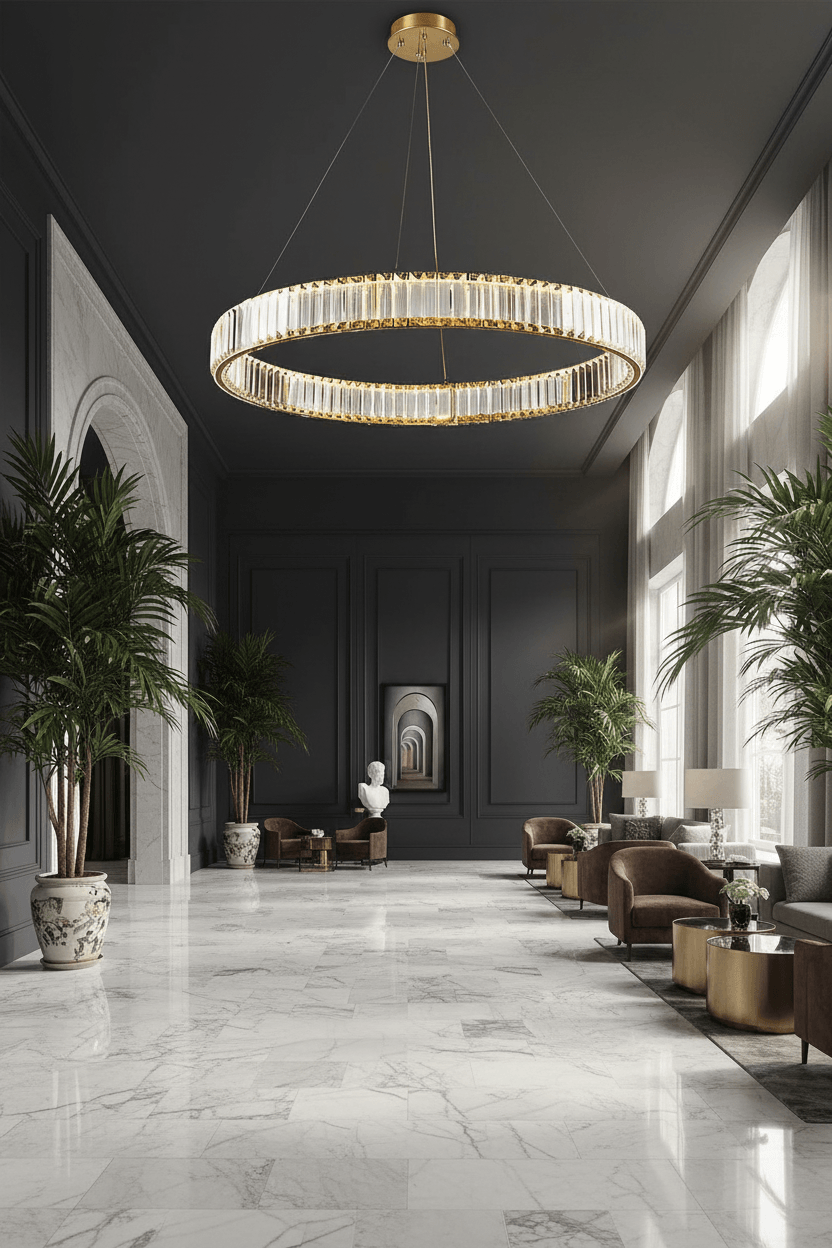 Modern Gold Crystal Chandelier