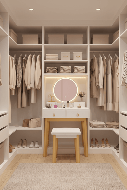 White Makeup Vanity Desk