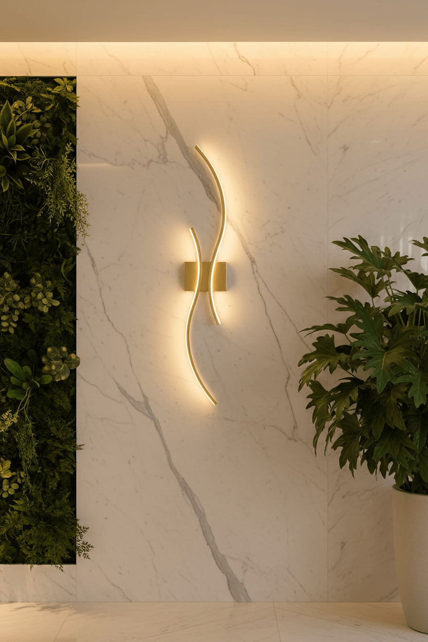 Modern Gold LED Wall Sconces