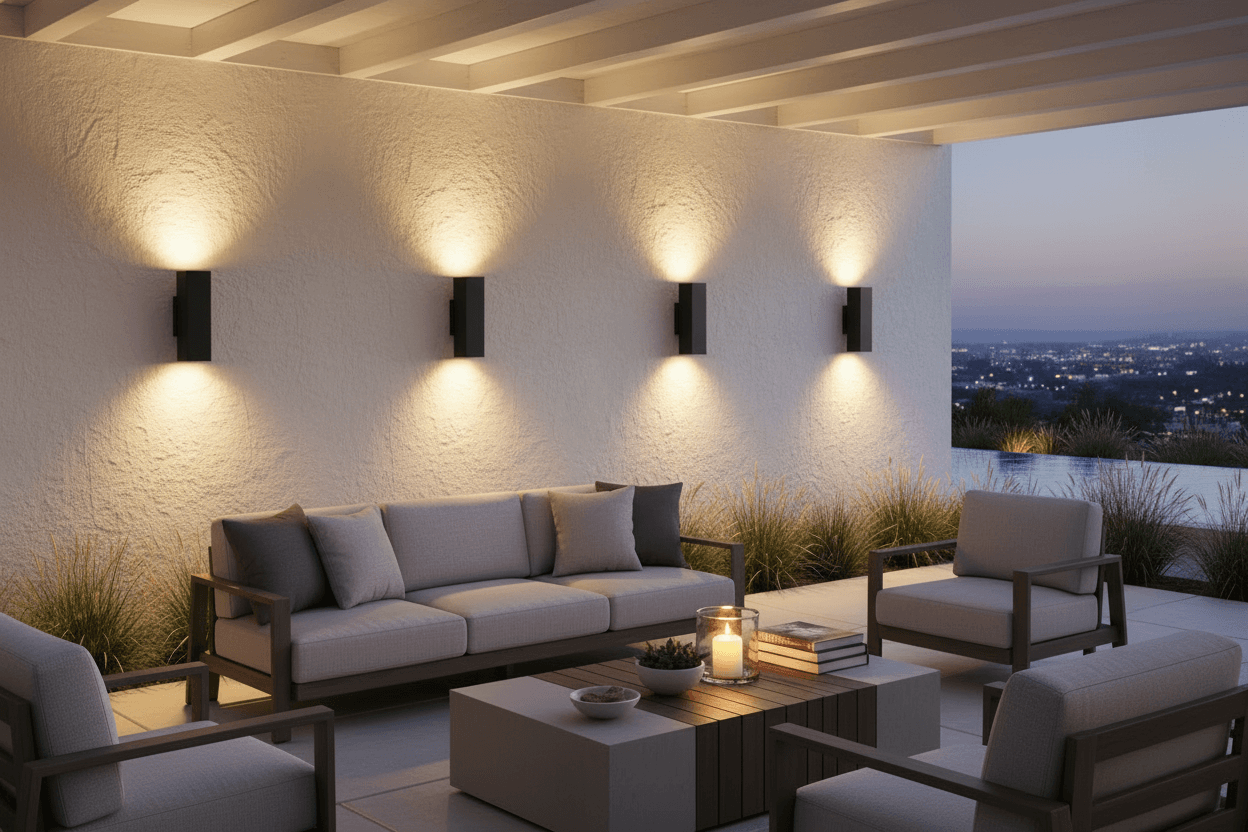 Black LED Up and Down Wall Sconces