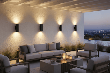 Black LED Up and Down Wall Sconces