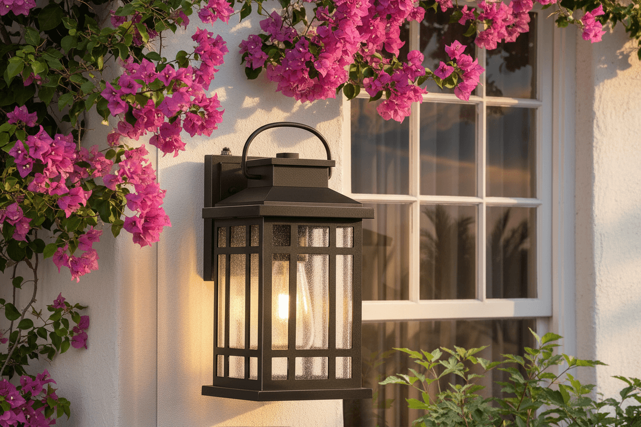 dusk to dawn outdoor wall sconce