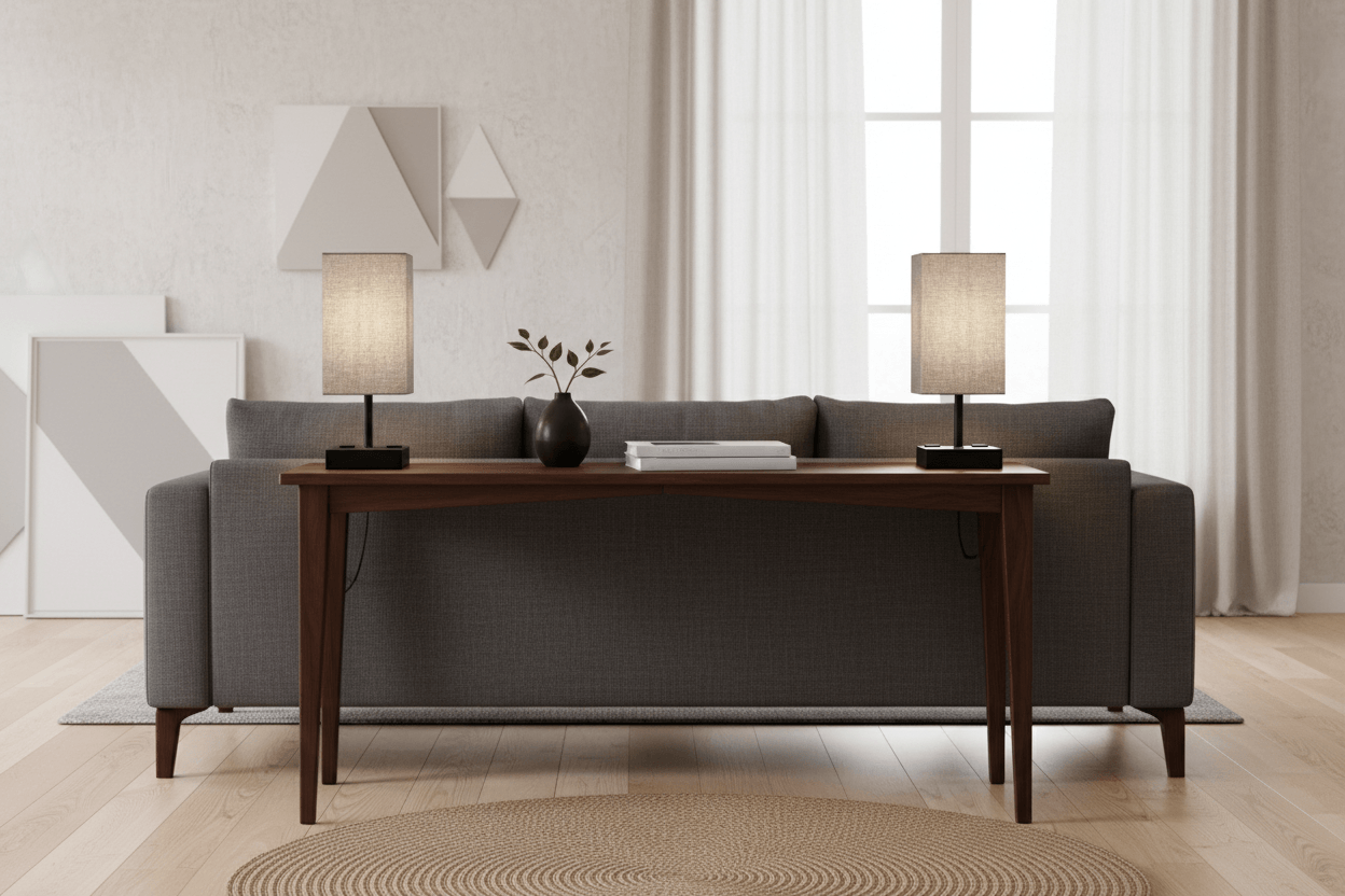Fusaro Metal USB Table Lamp