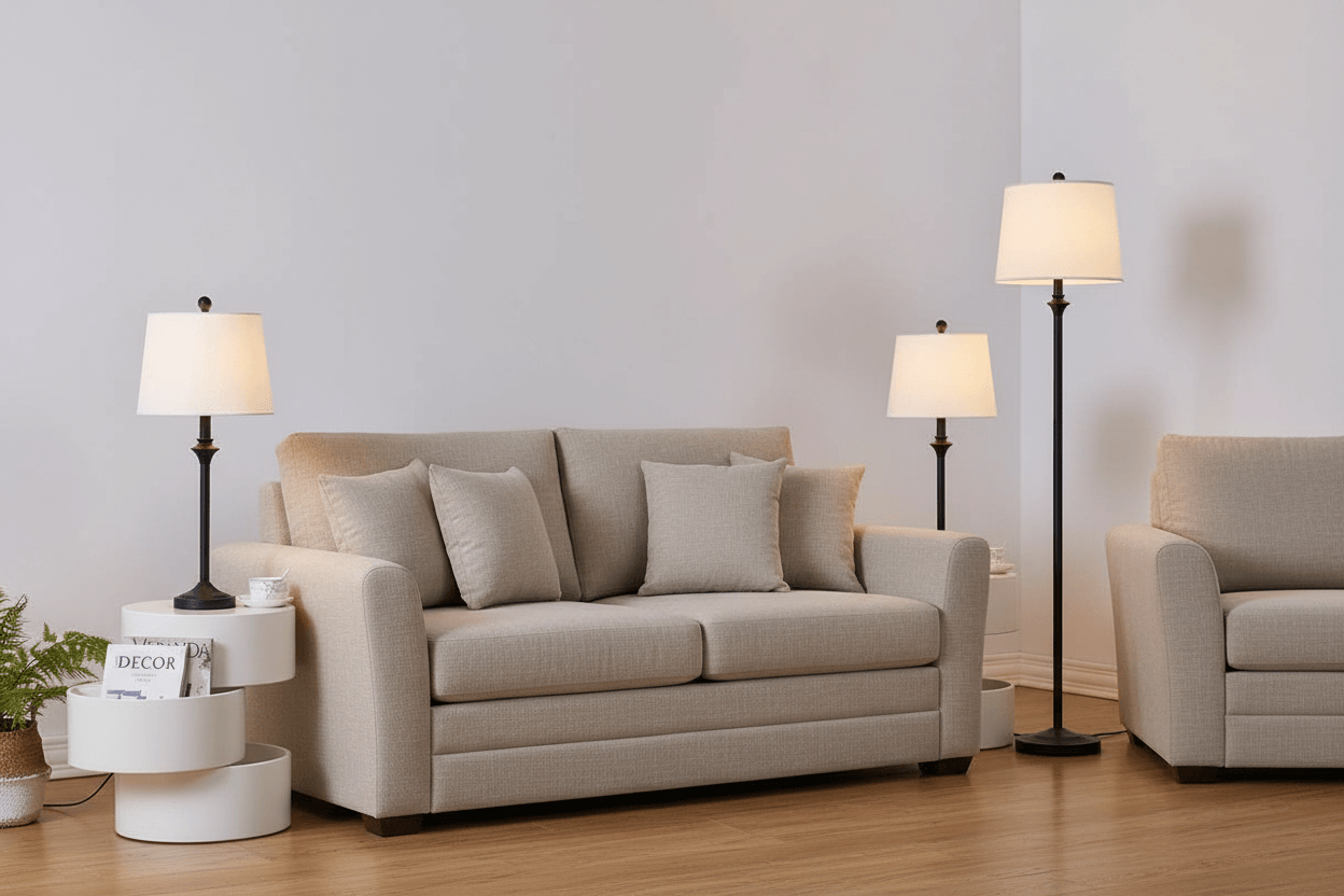 Dimmable Floor and Table Lamp Set
