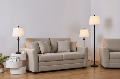 Dimmable Floor and Table Lamp Set