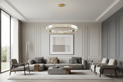 Modern Gold Crystal Chandelier