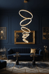 5-Ring Gold LED Chandelier