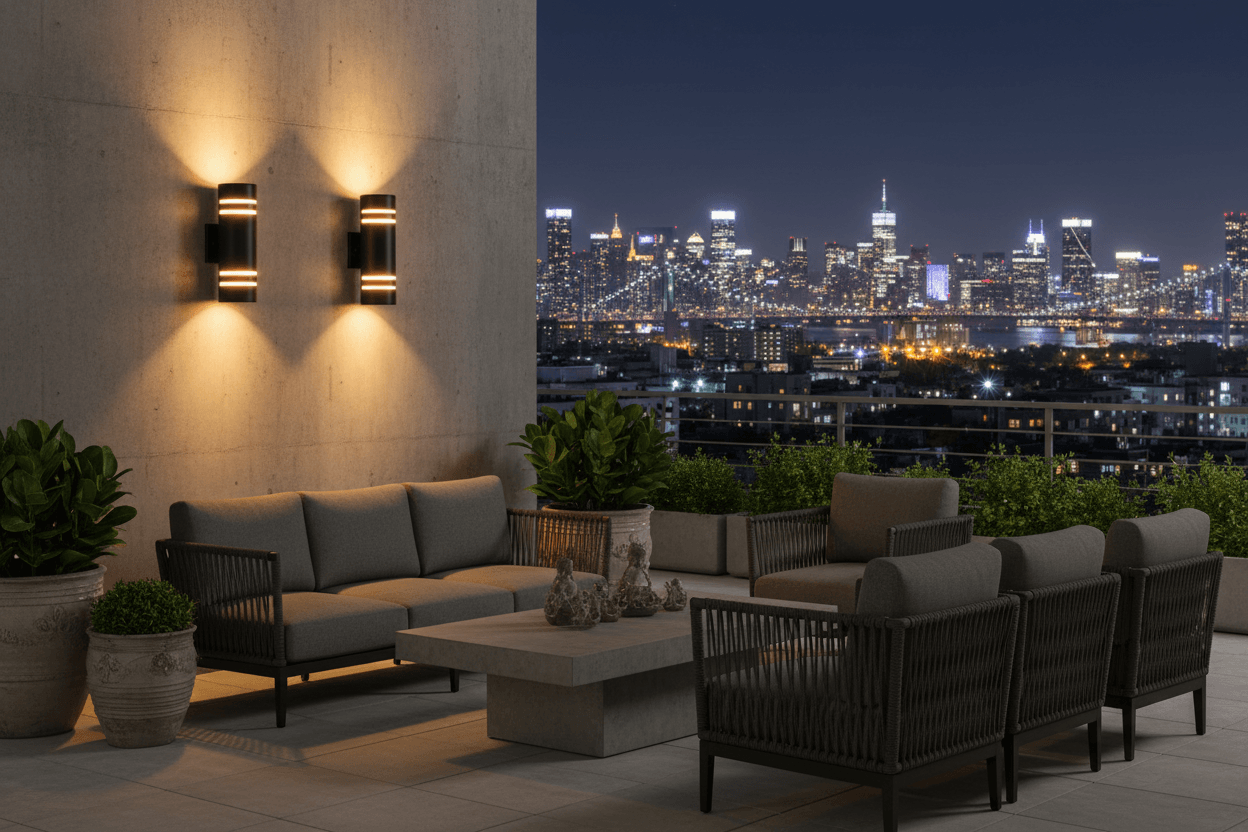 Modern Bronze Outdoor Wall Lights