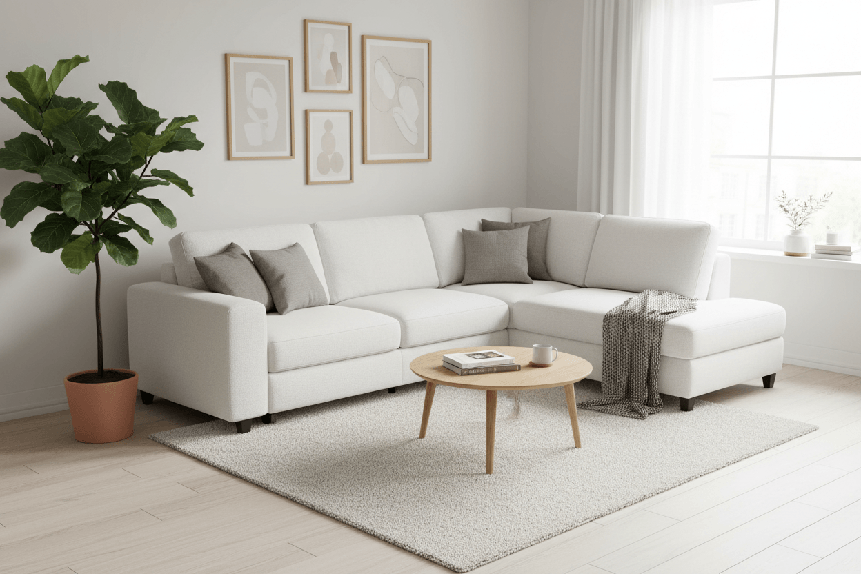 L-Shaped Convertible Sectional Sofa