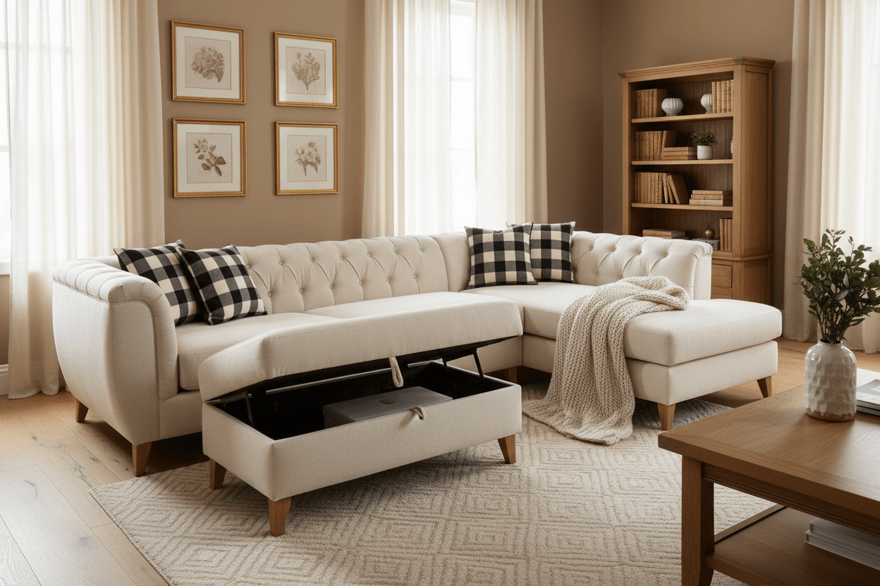 L-Shaped Convertible Sectional Sofa